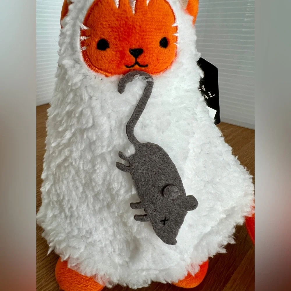 *NWT* Target Bullseye Playground Halloween Orange Ghost Cat holding Rat